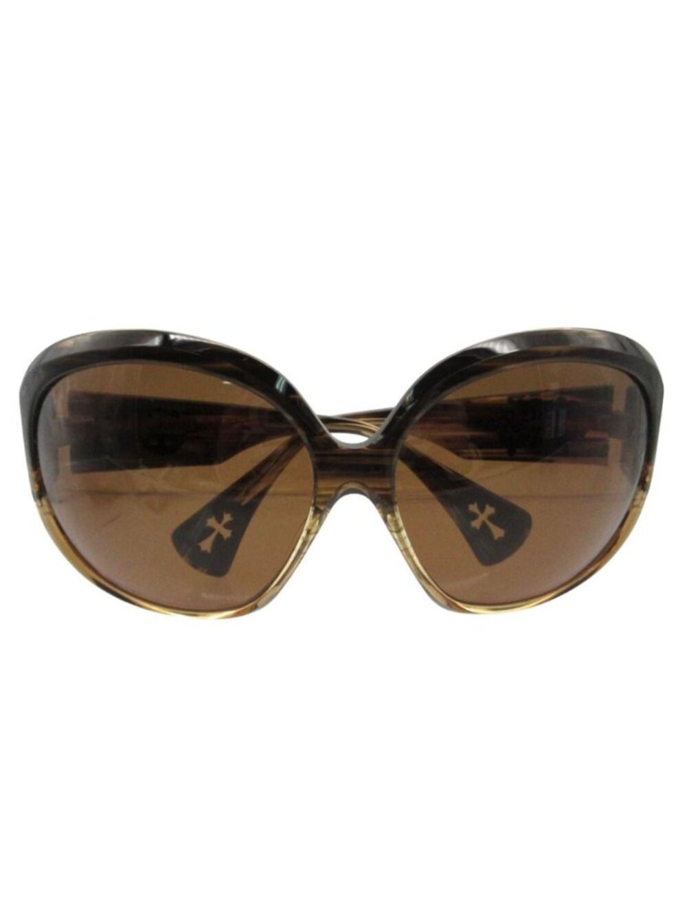 Chrome Hearts Sunglasses Sweet Young Thang II Big Frame Eyewear Gradient Brown